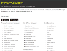 Tablet Screenshot of everydaycalculation.com